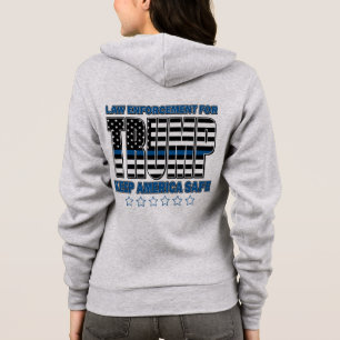 Sudadera Bandera de la policía de la Línea Azul-Trump