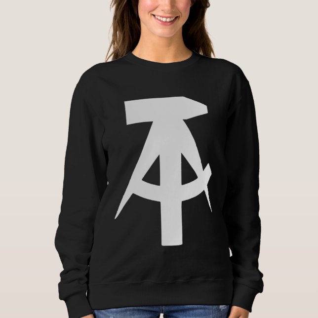 Sudadera Bandera de la RDA martillo y brújula   idea (Anverso)