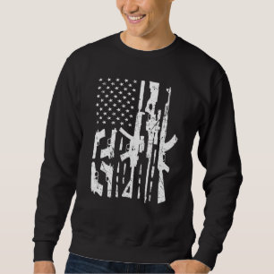 Sudadera Bandera de las pistolas de la mano Bandera Rifle S