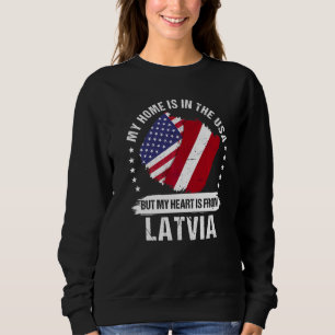 Sudadera Bandera de Letonia Patriota Americano Raíz Letona 