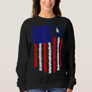 Sudadera Bandera de Liberia Patriótica Norteamericana Retro
