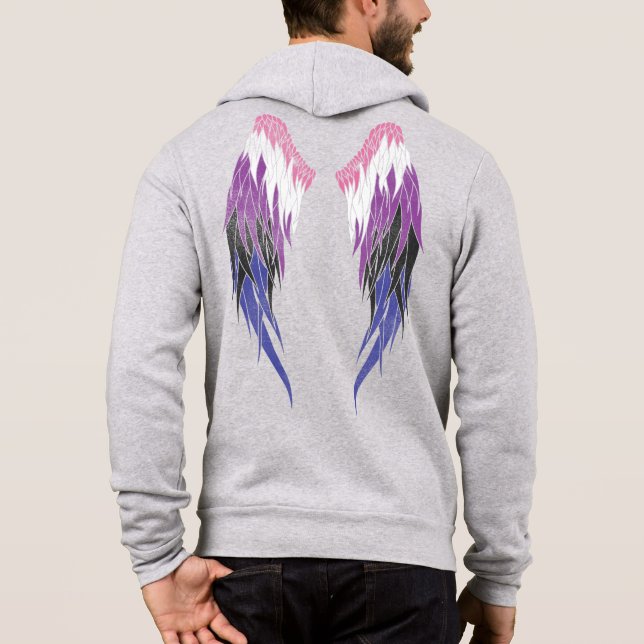 Sudadera Bandera de líquido de género - Ángel Wings (Reverso)