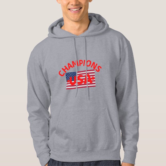 Sudadera Bandera de los Campeones EEUU original, verdaderos (Anverso)