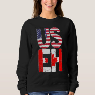 Sudadera Bandera De Los Ee.Uu. Canadiense Maple Leaf Useh C