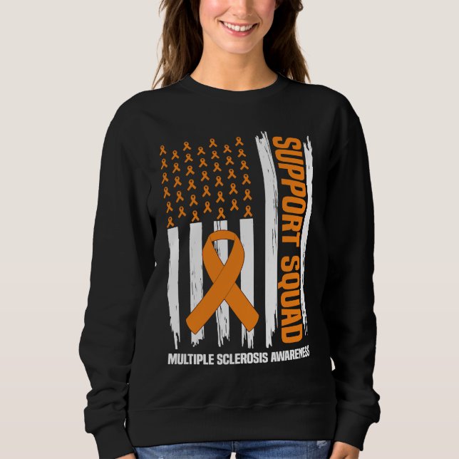 Sudadera Bandera de los Estados Unidos Esclerosis Múltiple  (Anverso)