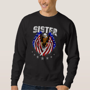 Sudadera Bandera de los Estados Unidos Vintage Hermana Águi