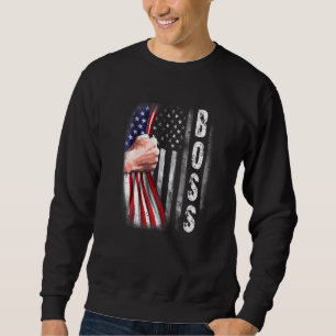 Sudadera Bandera de los hombres norteamericanos, jefe de lo