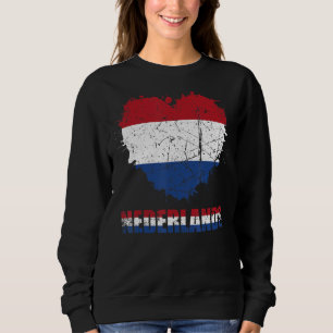 Sudadera Bandera de los Países Bajos Corazón de Vintage Hom