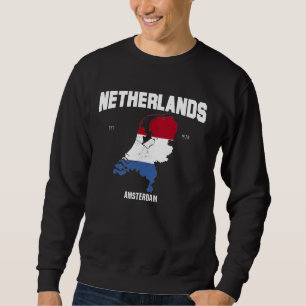 Sudadera Bandera de los Países Bajos, Mapa de los Países Ba