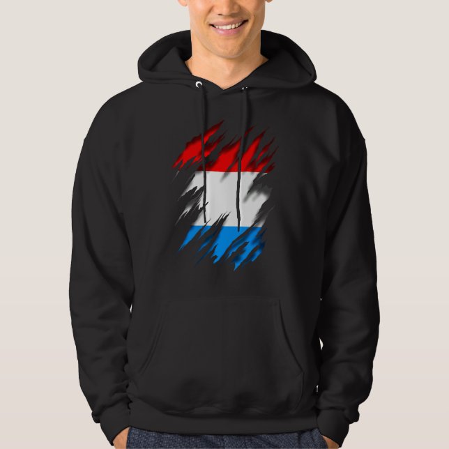 Sudadera Bandera de Luxemburgo (Anverso)