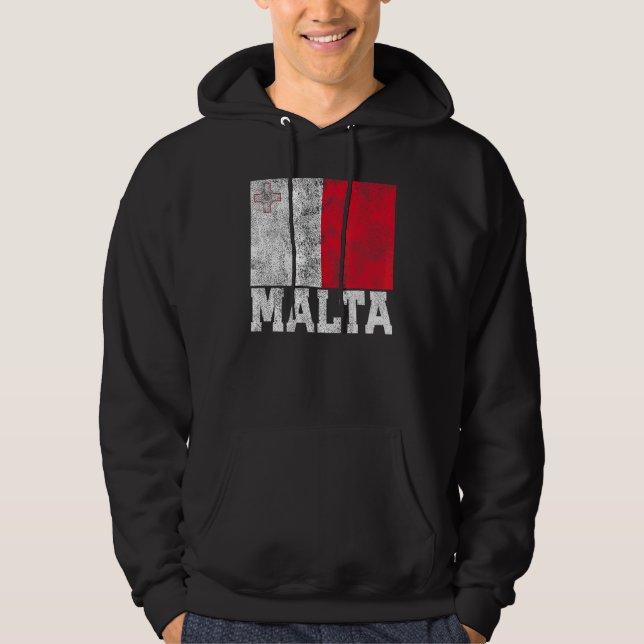 Sudadera Bandera de Malta Orgullo Nacional Raíces Nat (Anverso)