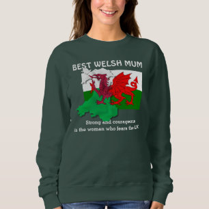 Sudadera Bandera de MAMÁ WELSH, personalizado de Gales