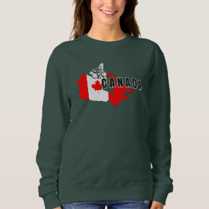 Sudadera Bandera de mapa de guiones modernos y sencillos de