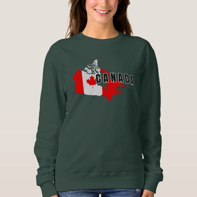 Sudadera Bandera de mapa de guiones modernos y sencillos de (Anverso)