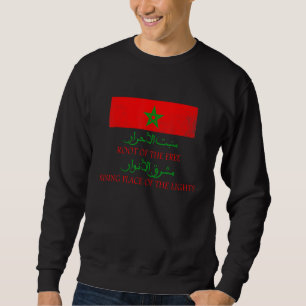 Sudadera Bandera de Marruecos Estilo Vintage Retro Nacional