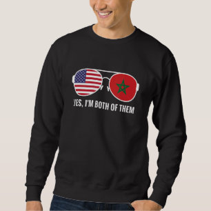 Sudadera Bandera de Marruecos USA Gafas de sol marroquíes