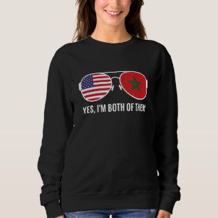 Sudadera Bandera de Marruecos USA Gafas de sol marroquíes