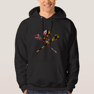 Sudadera Bandera de Maryland Lacrosse Colegio de Mujeres Ma
