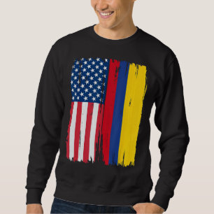 Sudadera Bandera de media estadounidense remonta a Estados 
