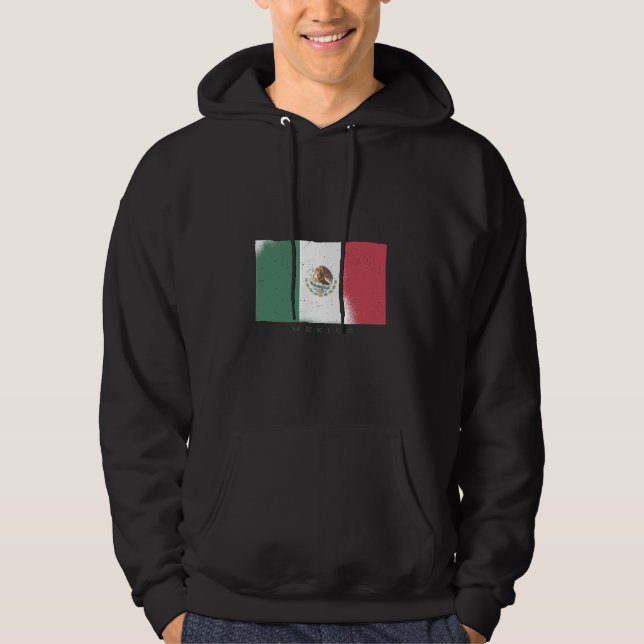 Sudadera Bandera de México estilo grunge (Anverso)
