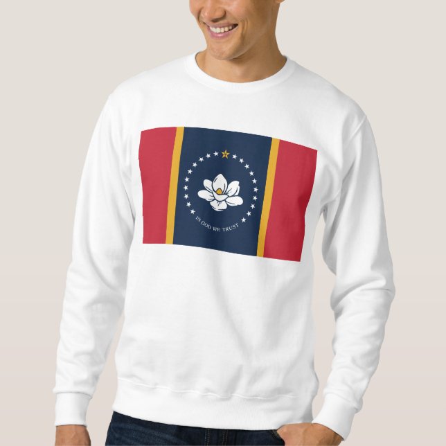 Sudadera Bandera de Misisipi - Nueva Bandera de Magnolia (Anverso)