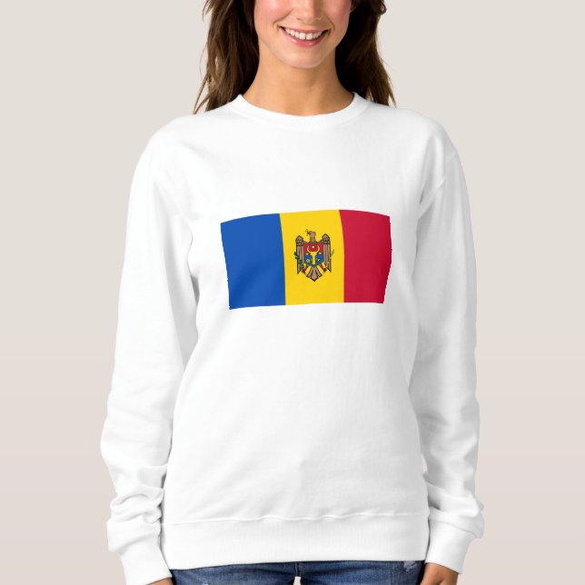 Sudadera Bandera de Moldavia (Anverso)