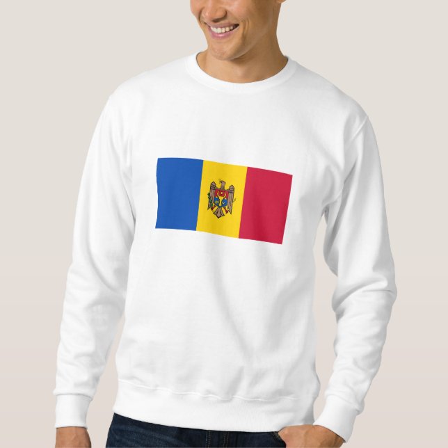 Sudadera Bandera de Moldavia (Anverso)