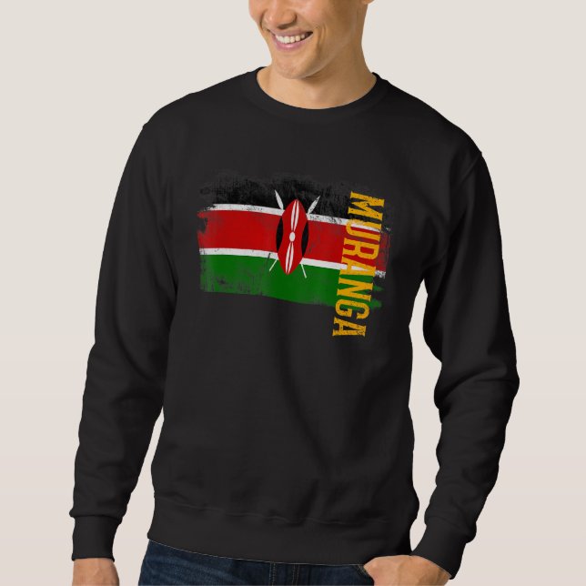 Sudadera Bandera De Muranga Kenia Para Hombres Kenianos Muj (Anverso)