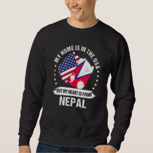 Sudadera Bandera de Nepal Patriota Americano Raíz Nepalí Am