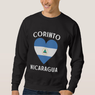 Sudadera Bandera de Nicaragua Corazón Ciudad Corinto