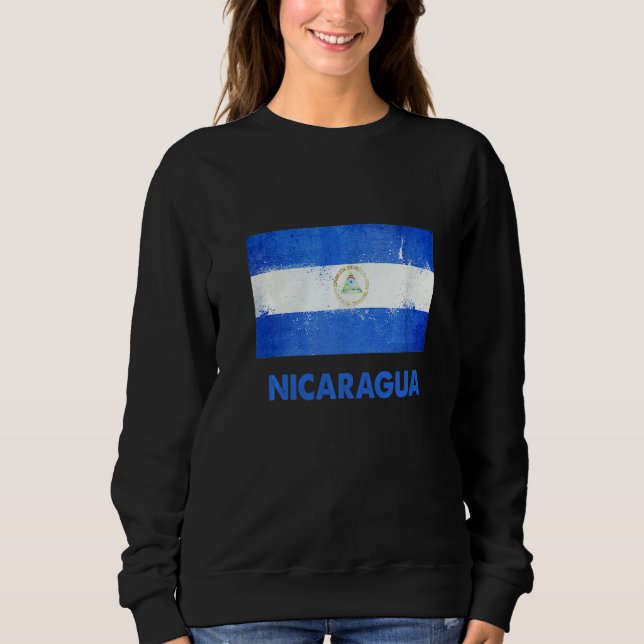 Sudadera Bandera de Nicaragua  Nicaragüense (Anverso)