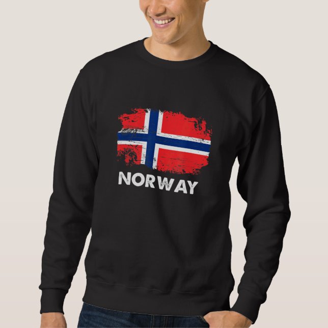 Sudadera Bandera de Noruega Diseño Noruego (Anverso)