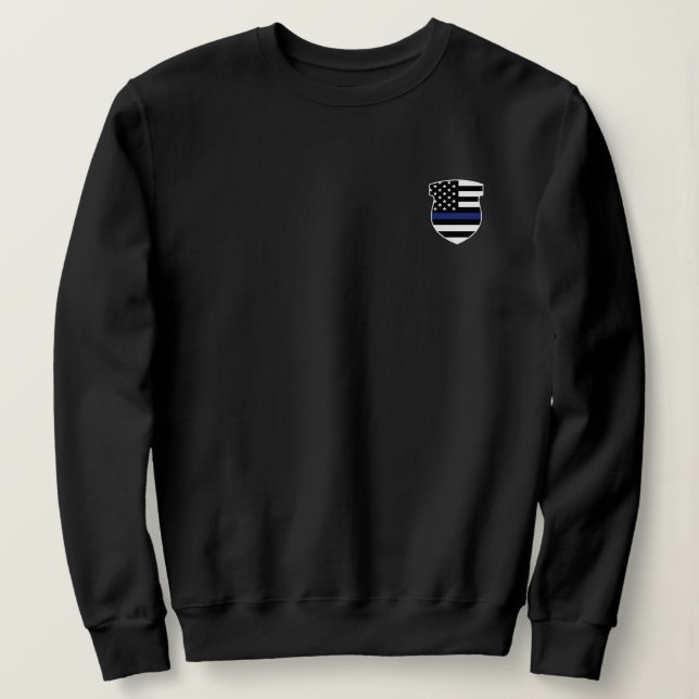 Sudadera Bandera de oficial de policía con bandera delgada  (Anverso del diseño)
