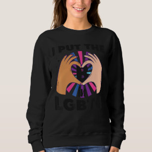Sudadera Bandera de orgullo Bi Bisexual Pongo la B en Lgbtq