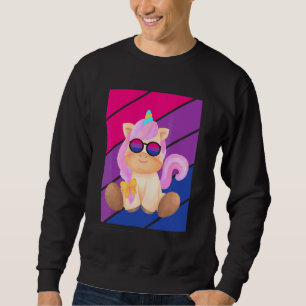 Sudadera Bandera de orgullo bisexual de unicornio lindo Ali
