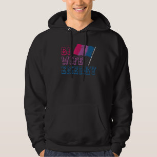 Sudadera Bandera de orgullo bisexual Energía de esposa bi o