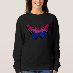 Sudadera Bandera de orgullo bisexual mariposa Bisexualidad 