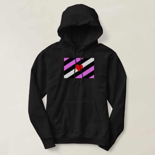 Sudadera Bandera de Orgullo de Chica de Cuero (Diseño del anverso)