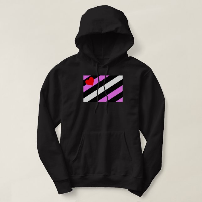 Sudadera Bandera de Orgullo de Chica de Cuero (Diseño del anverso)