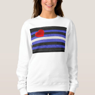 Sudadera bandera de orgullo de cuero de SlipperyJoe's negro
