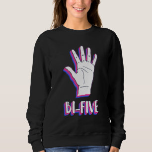 Sudadera Bandera de orgullo de mano bisexual Bi Five LGBTQ 