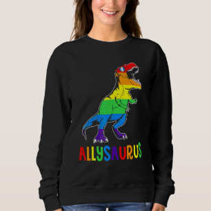 Sudadera Bandera de orgullo gay Lgbt Dinosaurio Rex Allysau
