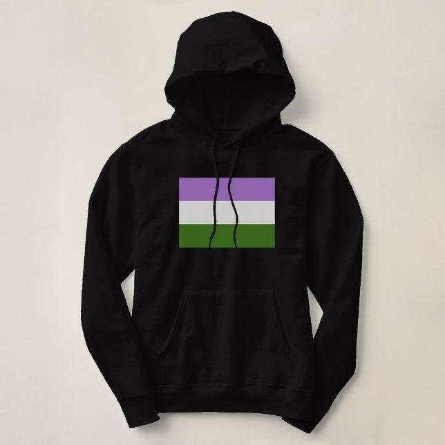 Sudadera Bandera de orgullo genderqueer (Diseño del anverso)