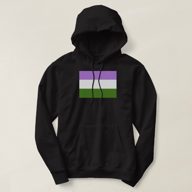 Sudadera Bandera de orgullo Genderqueer (Diseño del anverso)