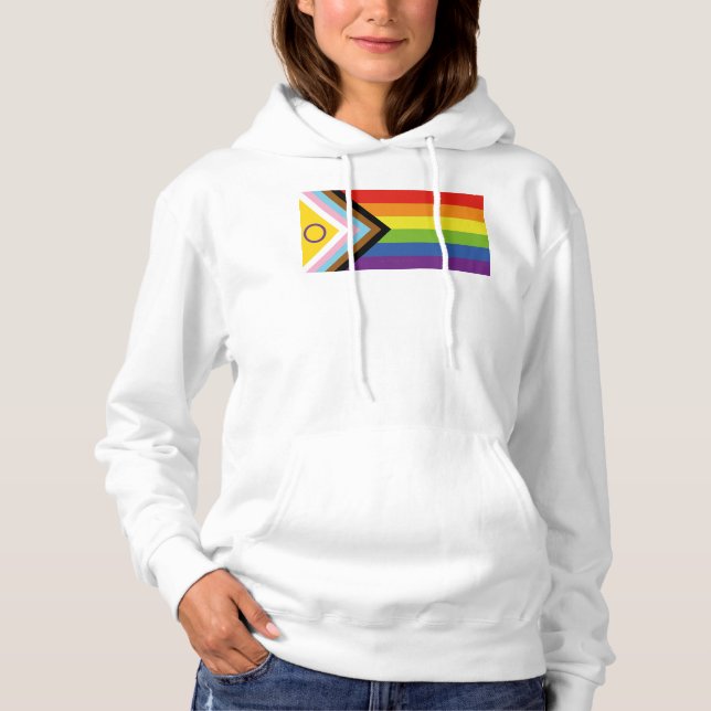 Sudadera Bandera de orgullo intersexual de SlipperyJoe's fo (Anverso)