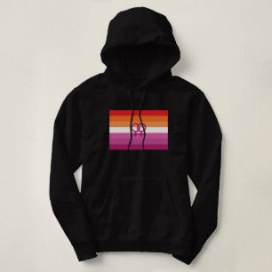 Sudadera Bandera de orgullo lésbico WLW (Atardecer)