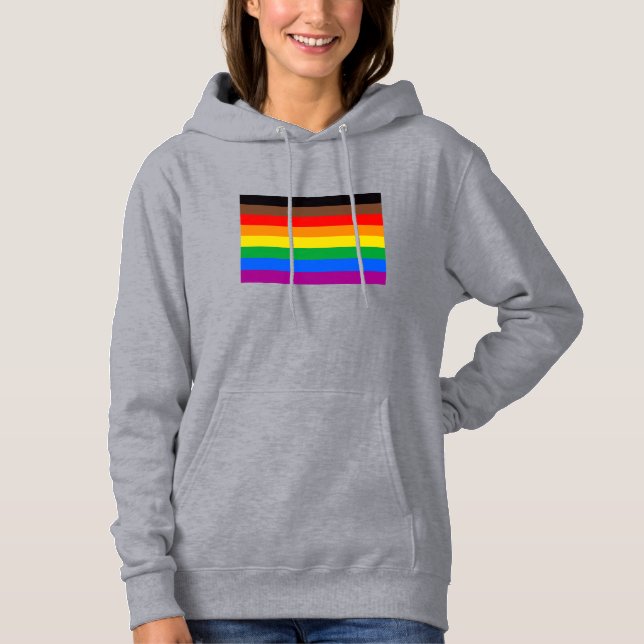 Sudadera Bandera de Orgullo LGBTQ (8 Franjas) (Anverso)