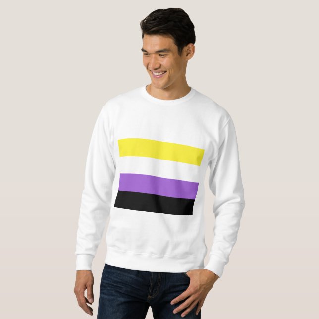 Sudadera Bandera de Orgullo no binaria (Anverso completo)