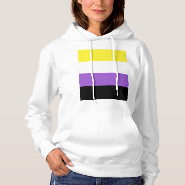Sudadera Bandera de Orgullo no binaria (Anverso)
