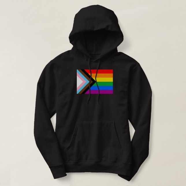 Sudadera Bandera de Orgullo Progresista LGBTQ+ (Diseño del anverso)